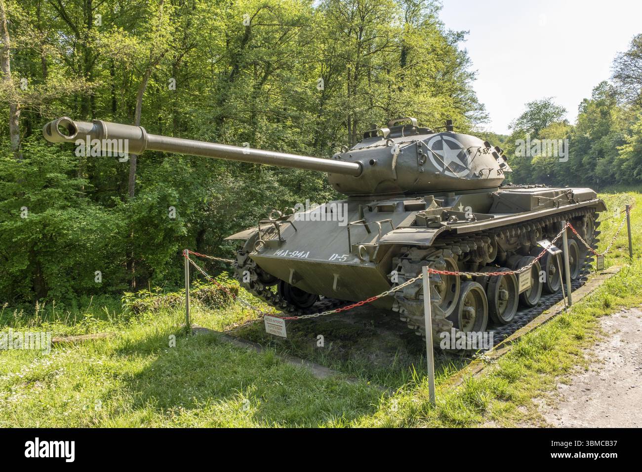 US tank Char M41 Walker Bulldog in front of a bunker of the former ...