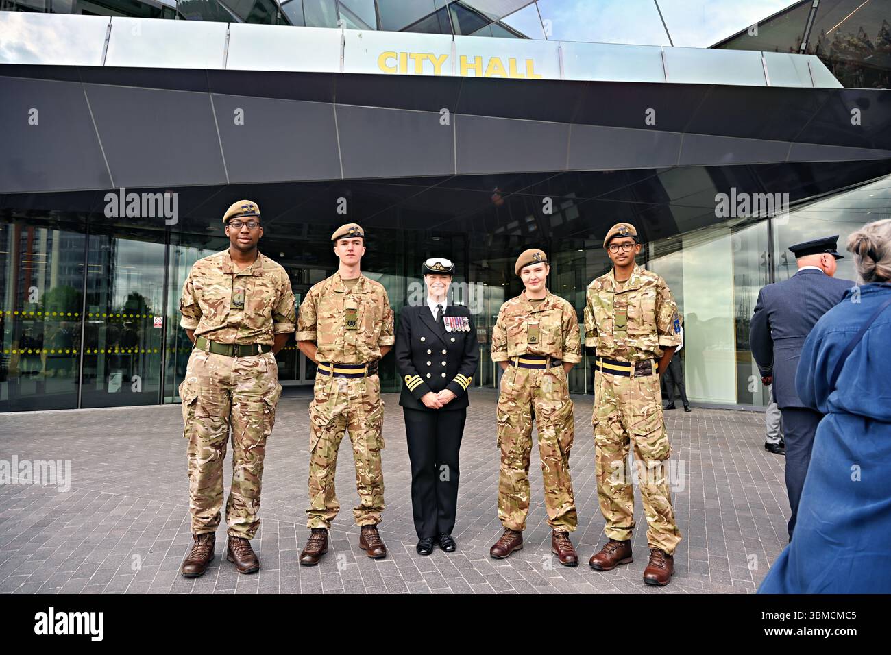 LONDON, UK. 26th June, 2025. The Mayor of London, Sadiq Khan, join the Chair of the London Assembly, Len Duvall OBE AM, members of the Armed Forces, London Assembly Members and the City Hall branch of the British Legion to pay tribute to the UK's servicemen and women ahead of National Armed Forces Day on Saturday 28th June at the City Hall, London, UK. (Photo by 李世惠/See Li/Picture Capital) Credit: See Li/Picture Capital/Alamy Live News Stock Photo