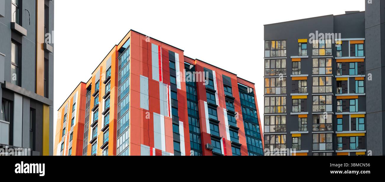 Picture of Modern apartment building, residential complex with high-rise design ...