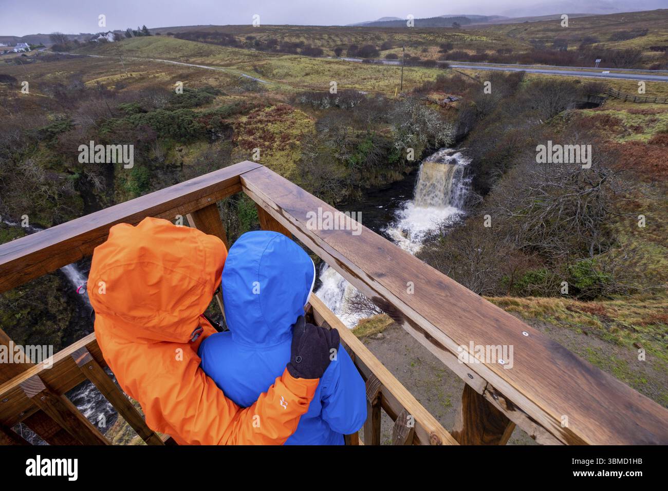 Viewpoint, An Cailc, Diatomite, mining, Trotternish, Highlands, Scotland, United Kingdom, Europe Stock Photo