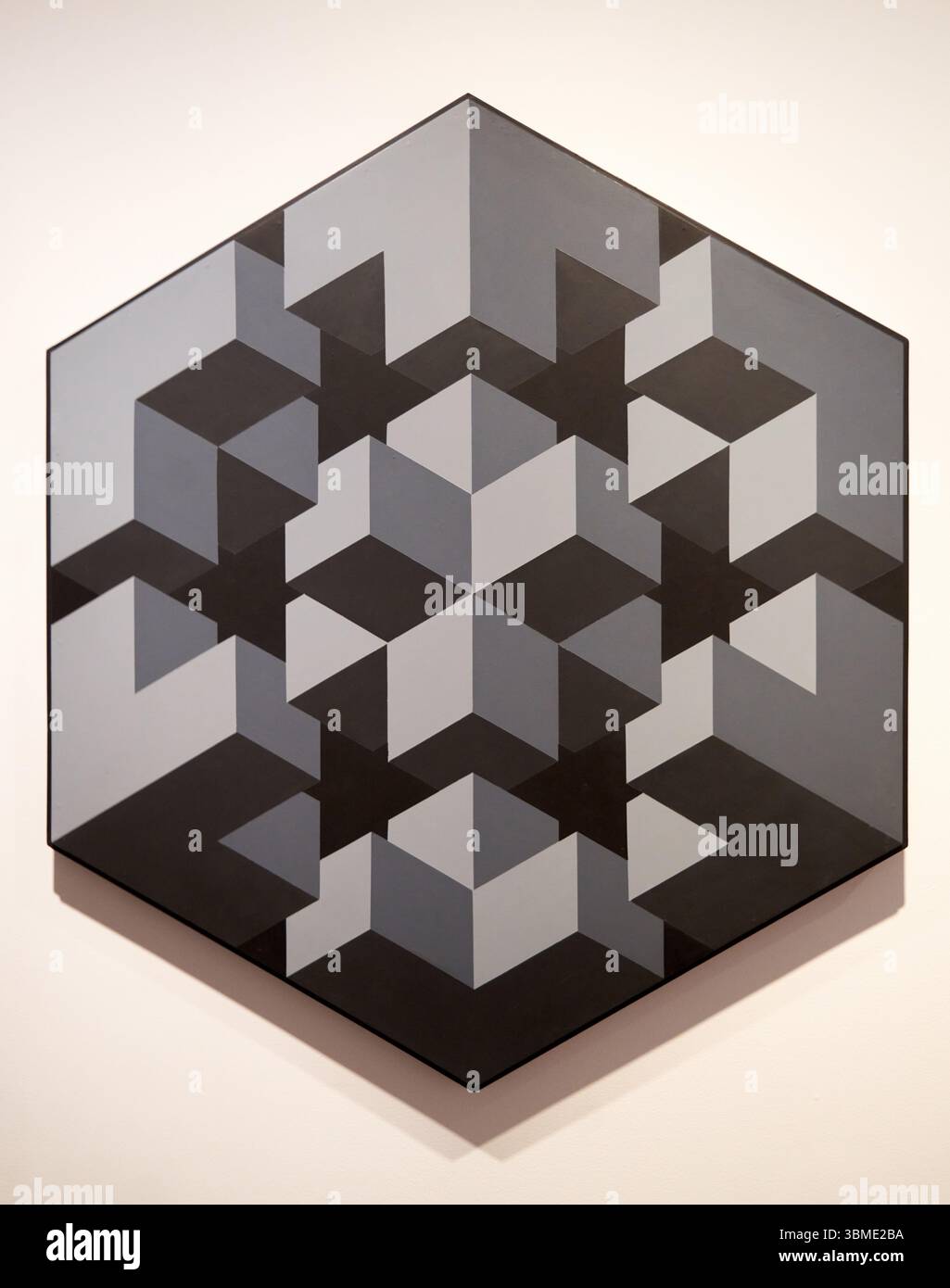 Estructura, 1970, Synthetic paint on wooden structure, José María Yturralde (1942) Stock Photo