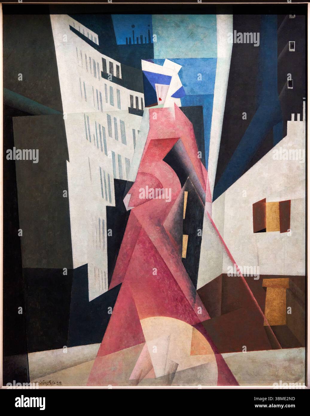 Lyonel Feininger (1871-1956) The Lady in Mauve, 1922, Oil on canvas Stock Photo