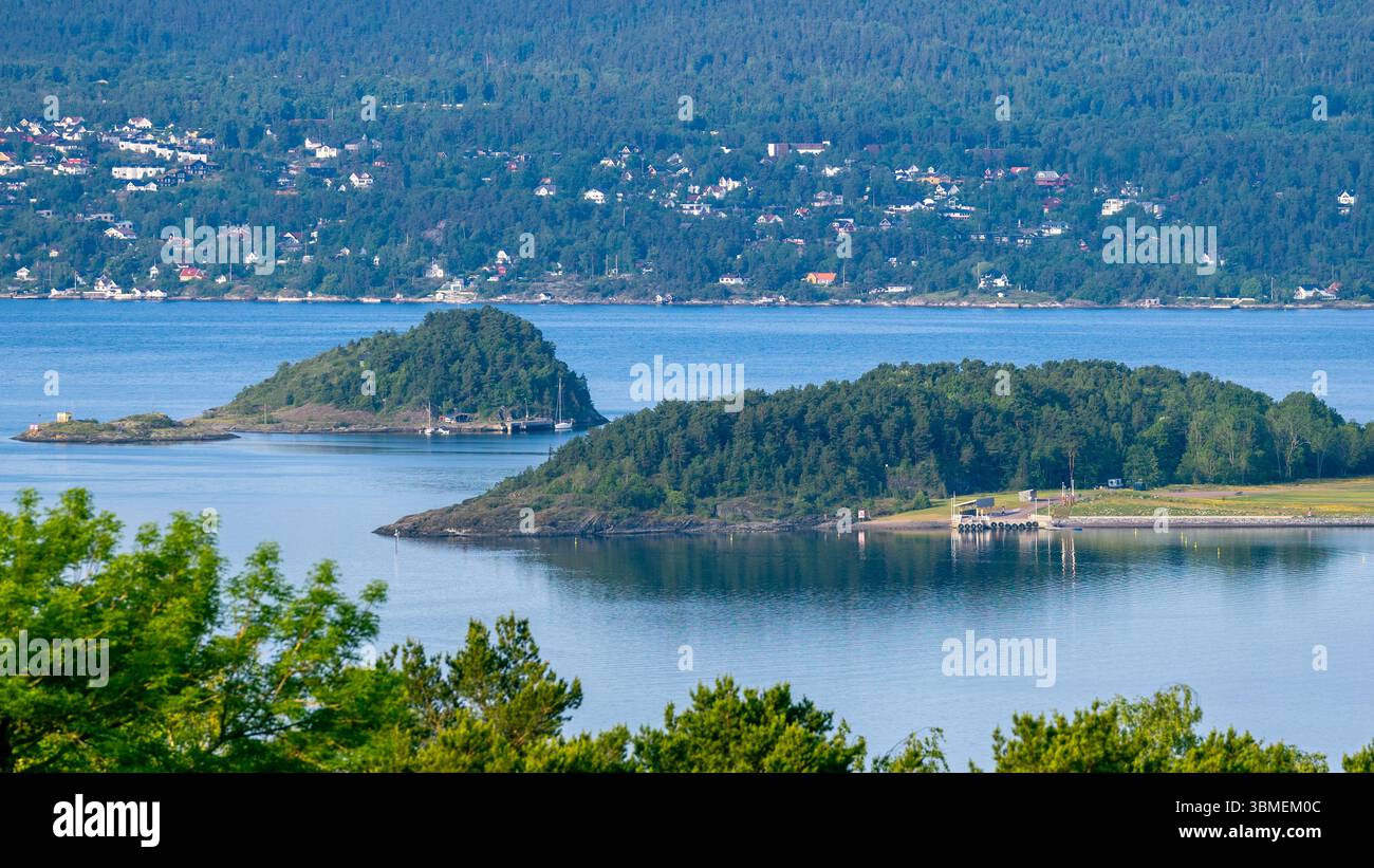 Sea and islands archipelago inlet of Oslo, Norway Stock Photo - Alamy