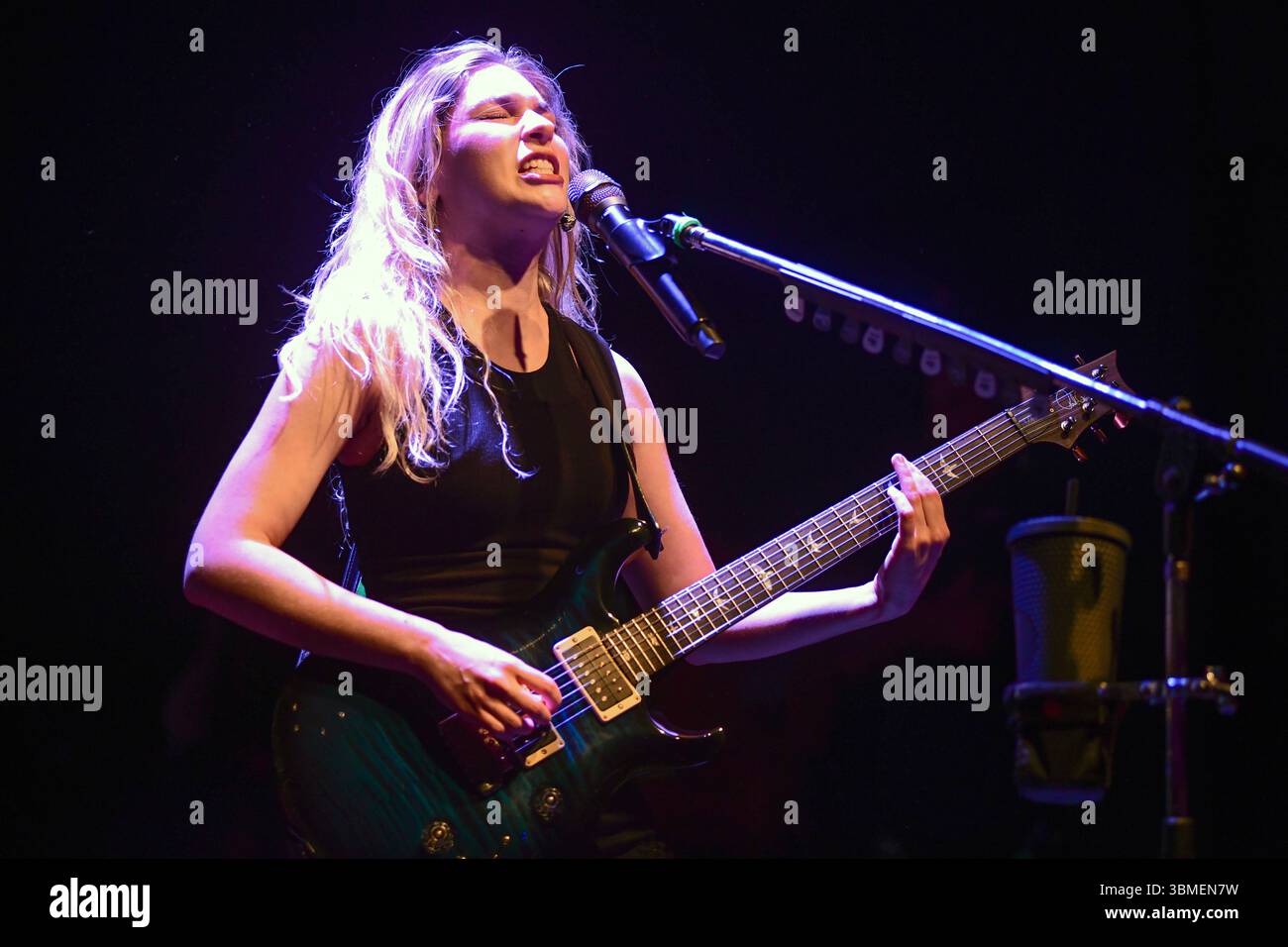 The Warning (Daniela Villarreal guitar), performing live as part of the "Keep me Fed World Tour 2025." Stock Photo