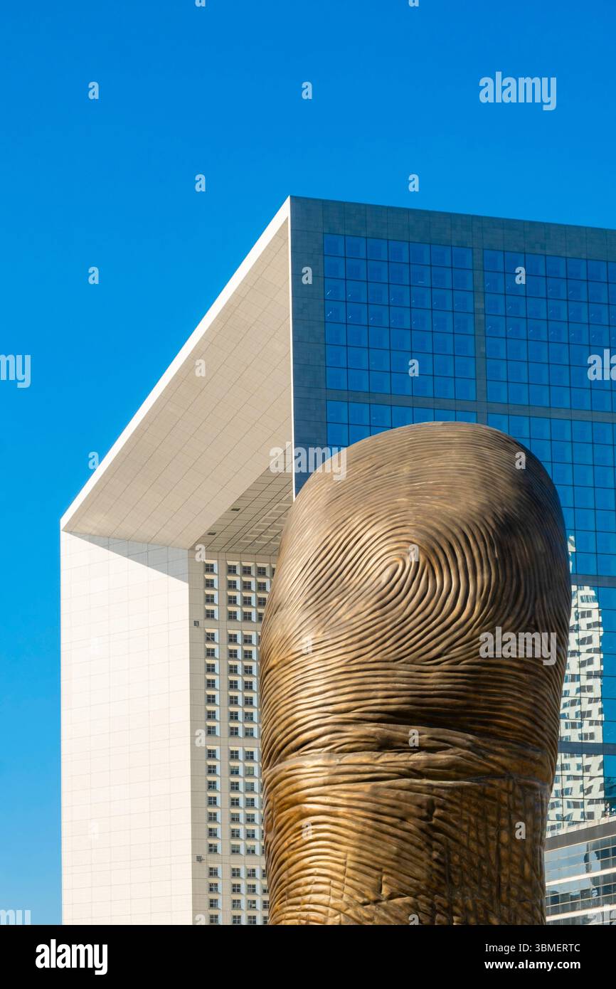 France, Hauts de Seine, Parvis de la Defense, Caesar's Thumb and the ...