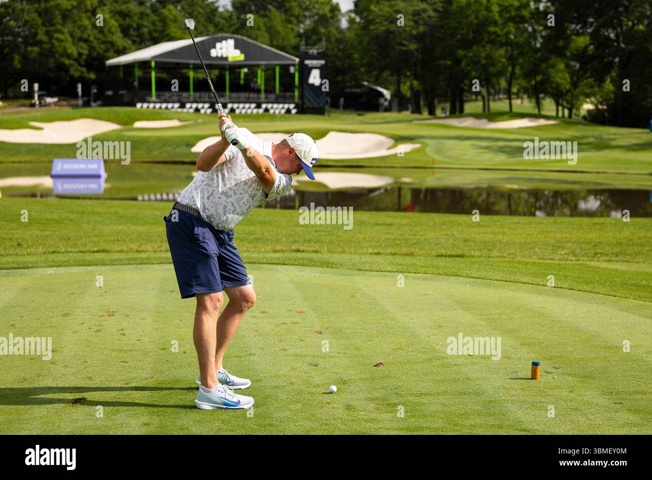 Jason Kokrak of Smash GC hits his shot during the am-am after LIV Golf ...