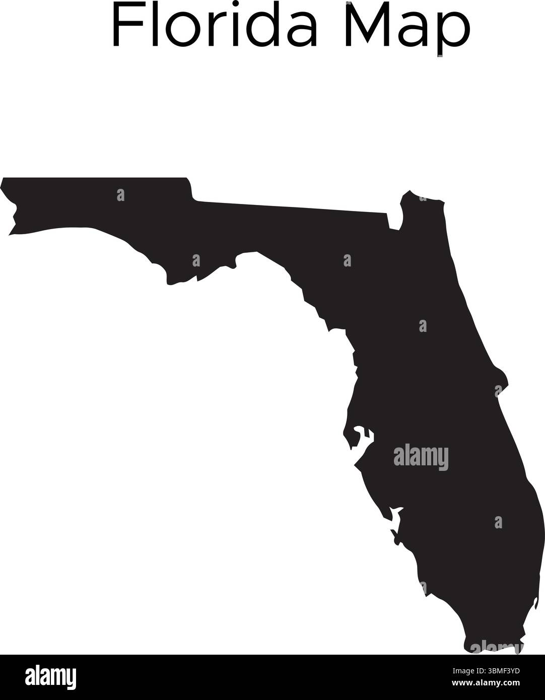 vector map of Florida isolated on a white background Stock Vector Image ...