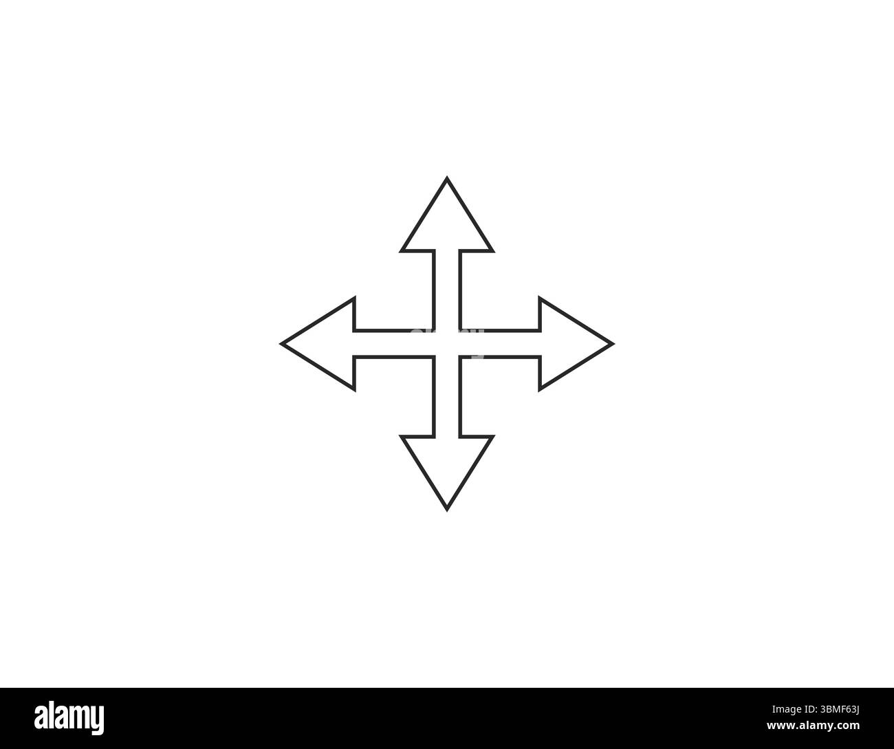 Many ways arrow icon. Vector illustration Stock Vector Image & Art - Alamy