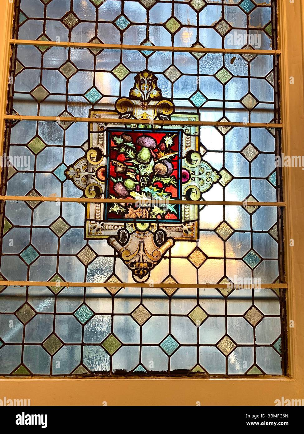 Aberdeen Scotland City Centre gardens garden Park sign signs grass tower building new style ornament Hotel stained glass window  walking people - Smartphone Captured Stock Image