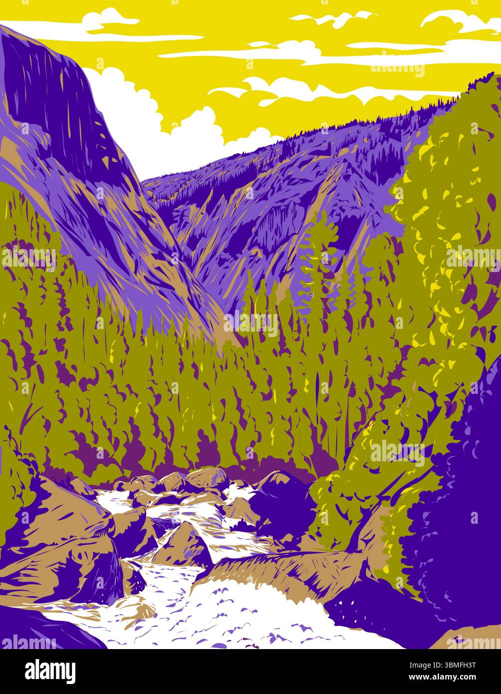 National parks poster art of the wpa Stock Vector Images Alamy