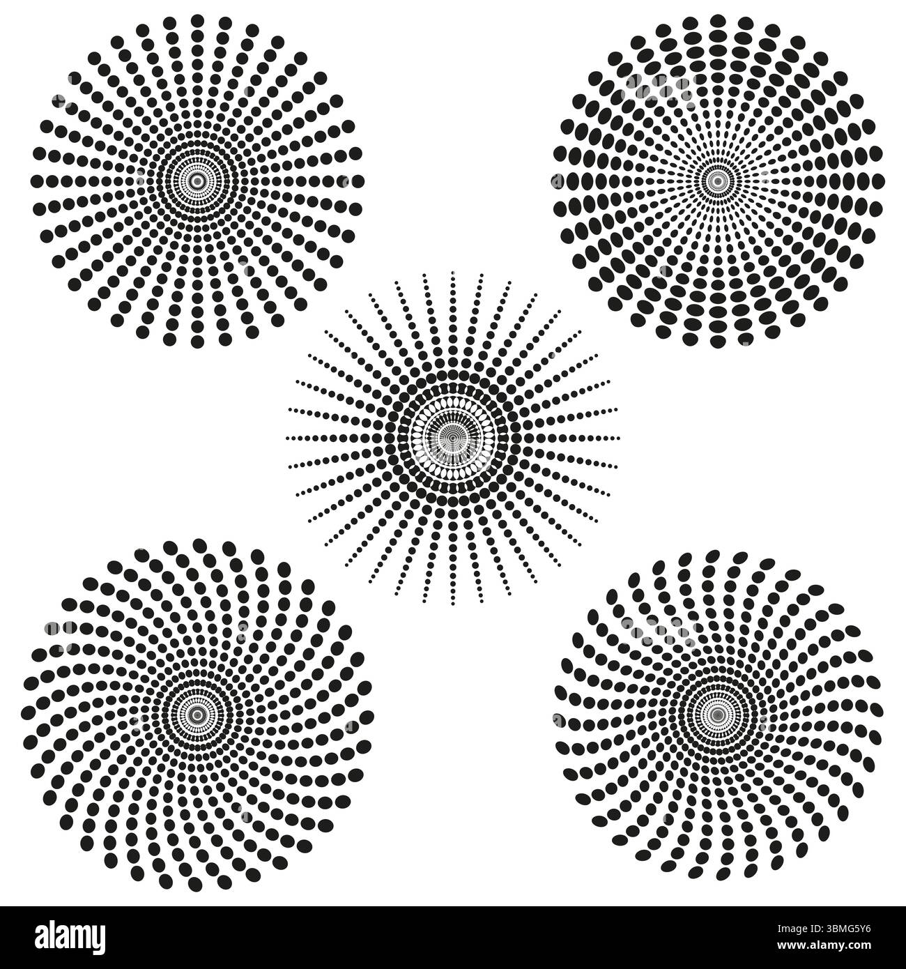 Radius icon pattern. Circular wave symbol. Concentric ring Vector ...
