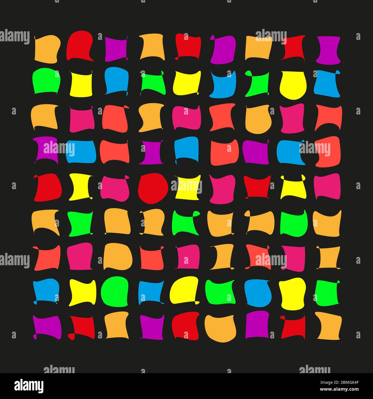 Chaotic random scattered shapes Stock Vector Images - Alamy