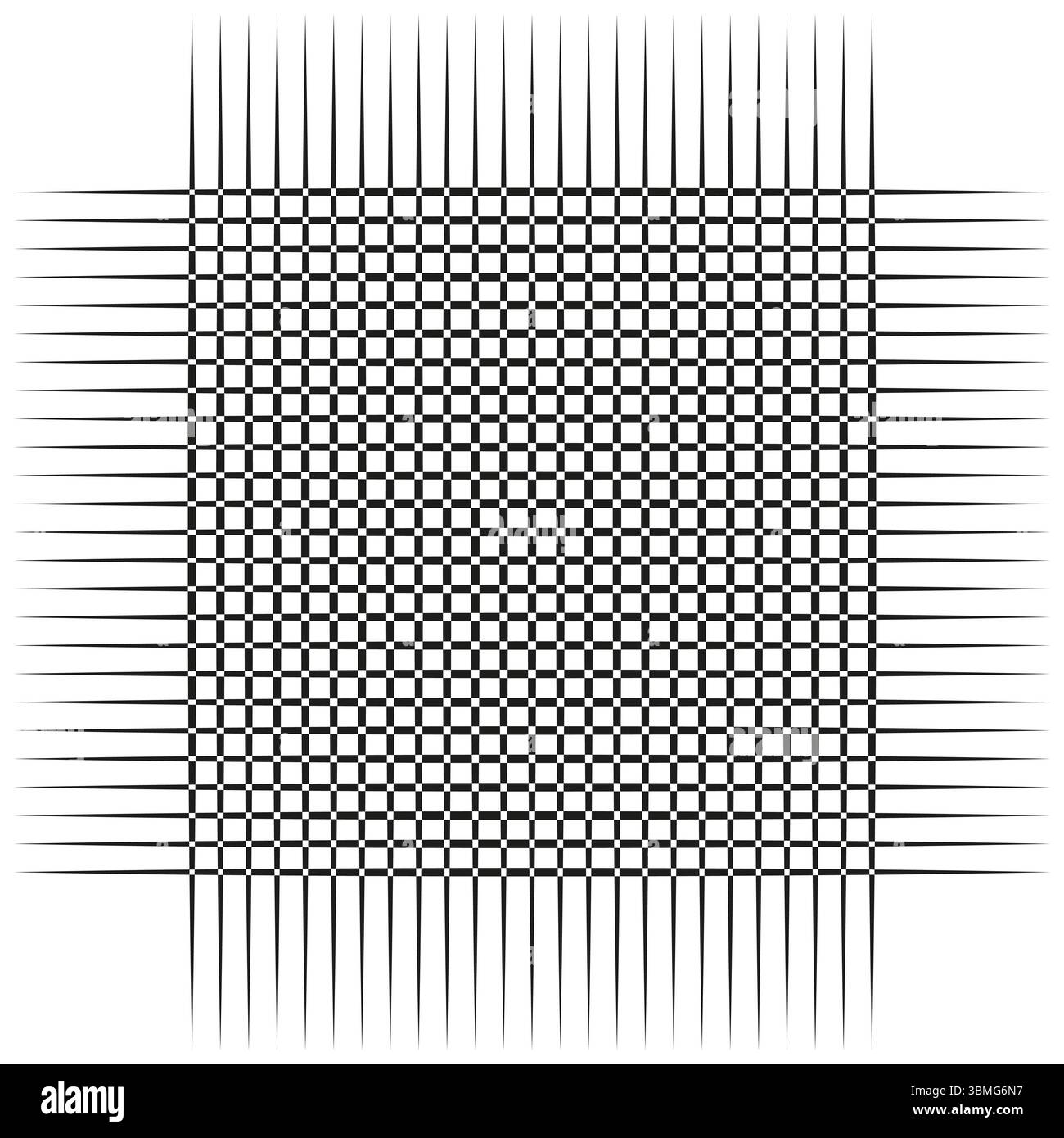 Fine grid pattern. Thin line structure. Precise geometric texture. Vector abstract background. Stock Vector