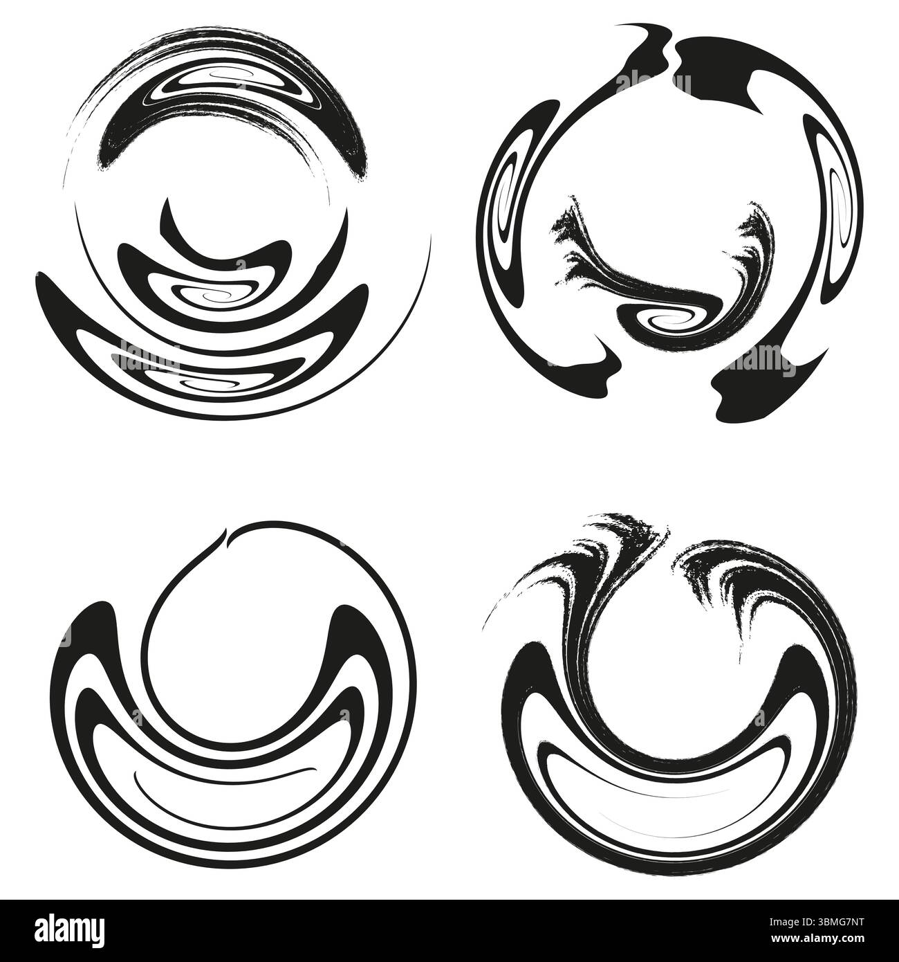 Arrow icon set. Circular direction design. Rotation symbol collection. Vector movement elements. Stock Vector