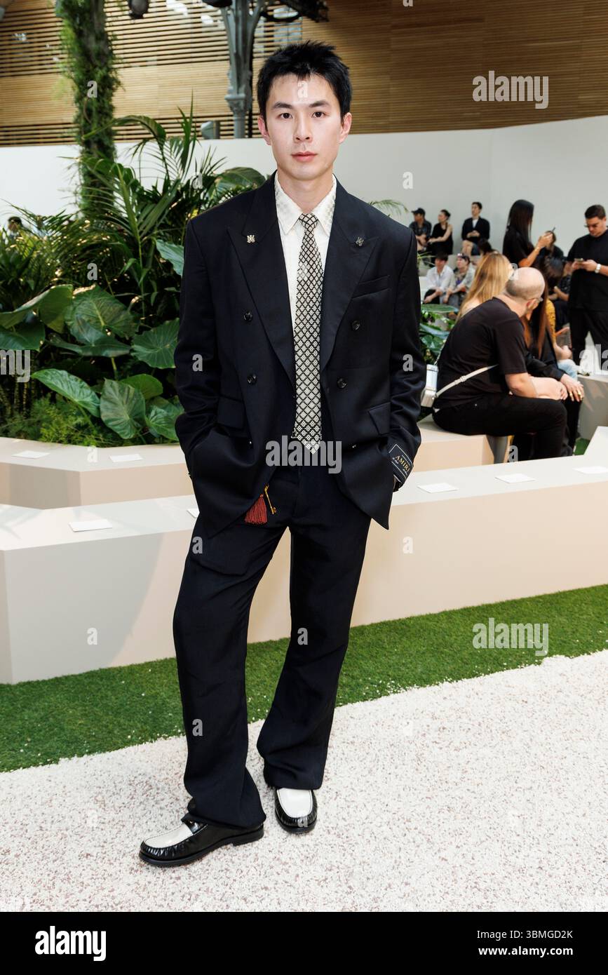 Dongsheng attends AMIRI Spring-Summer 2026 runway during Paris Fashion ...
