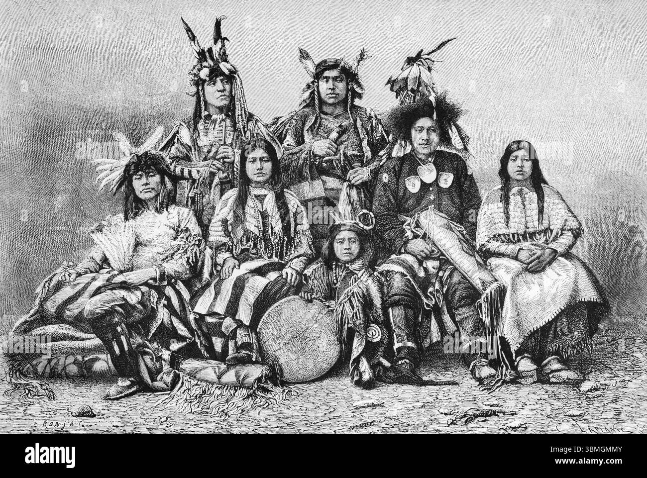 Indian with warrior look Black and White Stock Photos & Images - Alamy