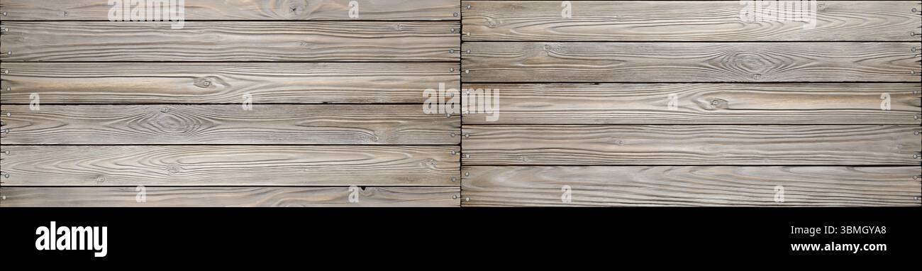 Authentic dark wooden tile planks with nails texture seamless background Stock Photo