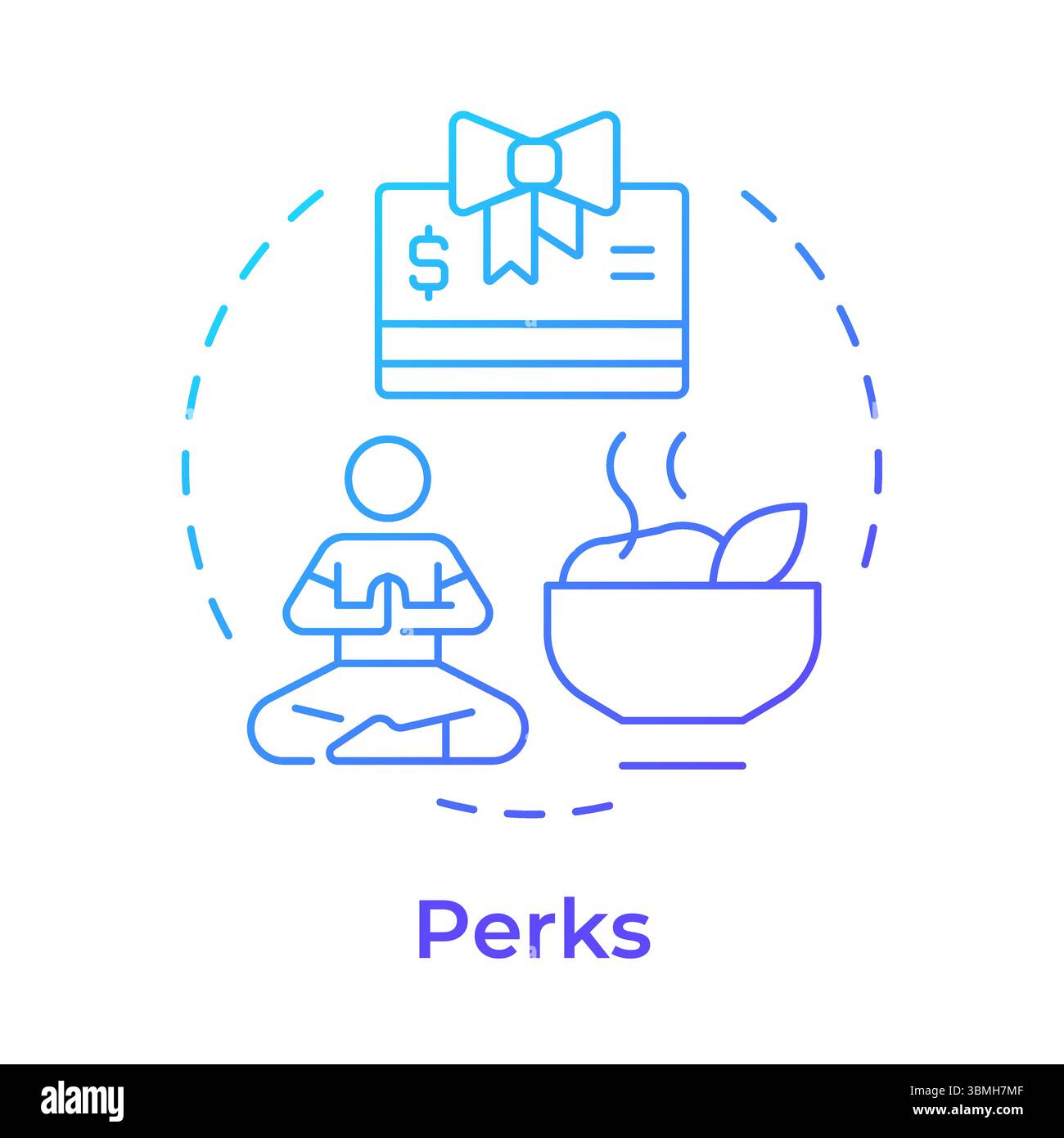 Perks blue gradient concept icon Stock Vector
