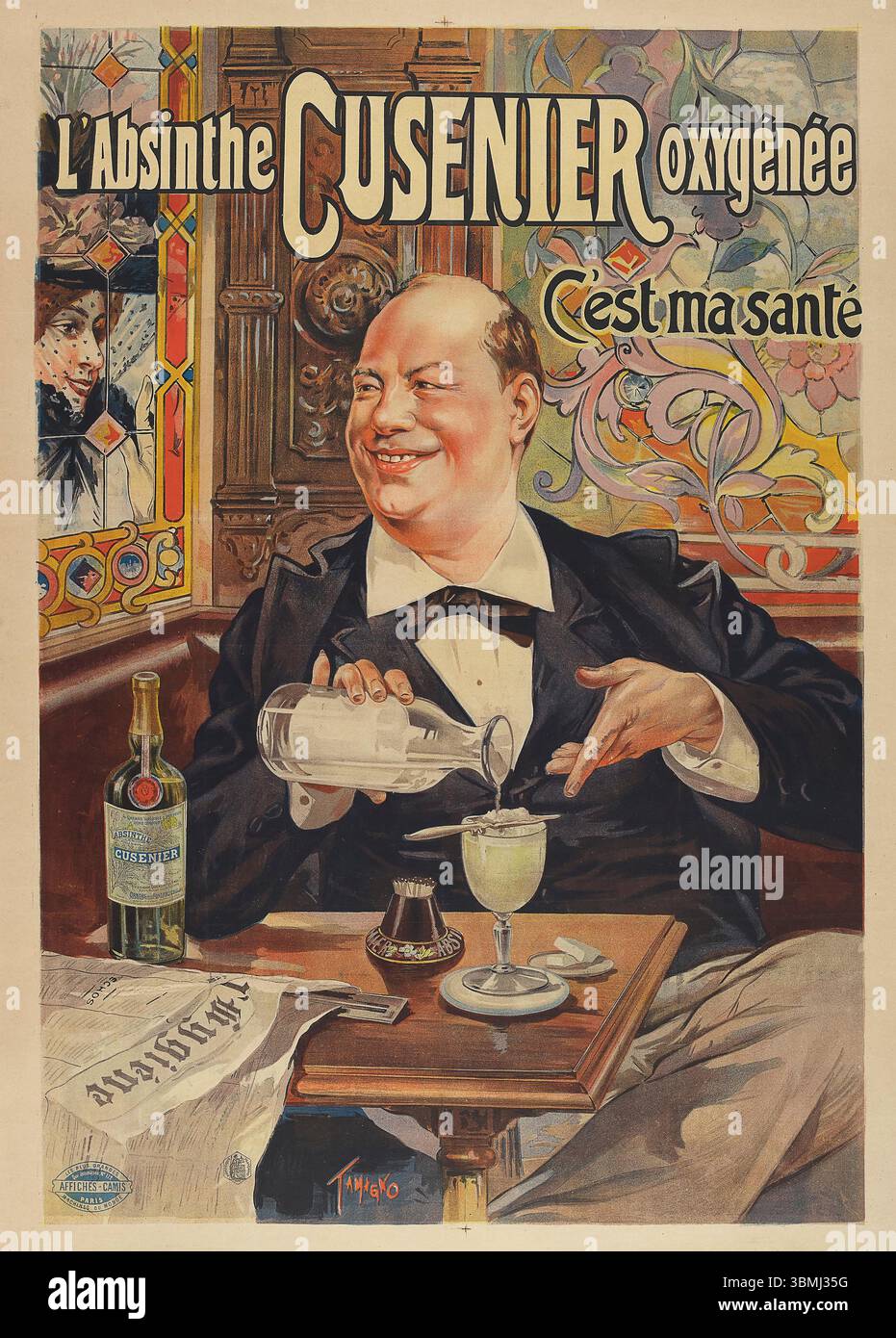 Vintage French Advertising Poster. Absinthe Cusenier by Francisco ...