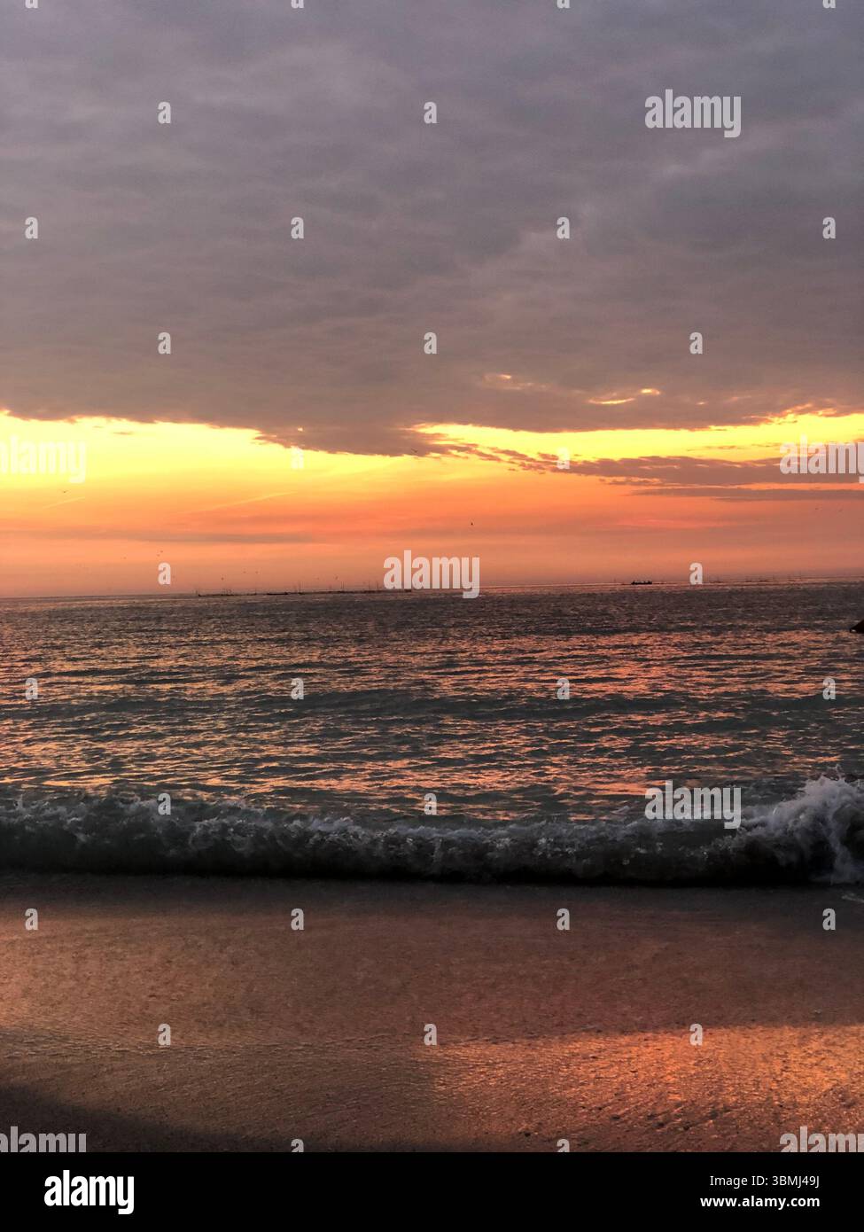 Sunrise on the beach - Smartphone Captured Stock Image