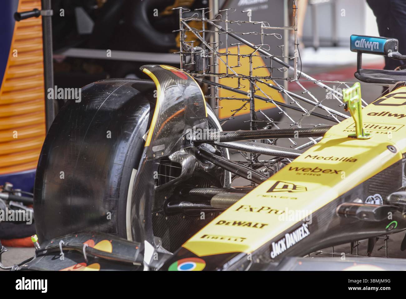 McLaren F1 Team MCL39, mechanical detail front suspension during the ...