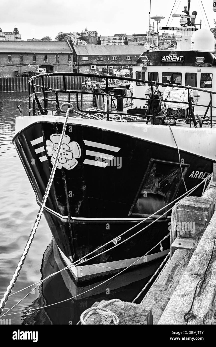 Smaller boats Black and White Stock Photos & Images - Alamy