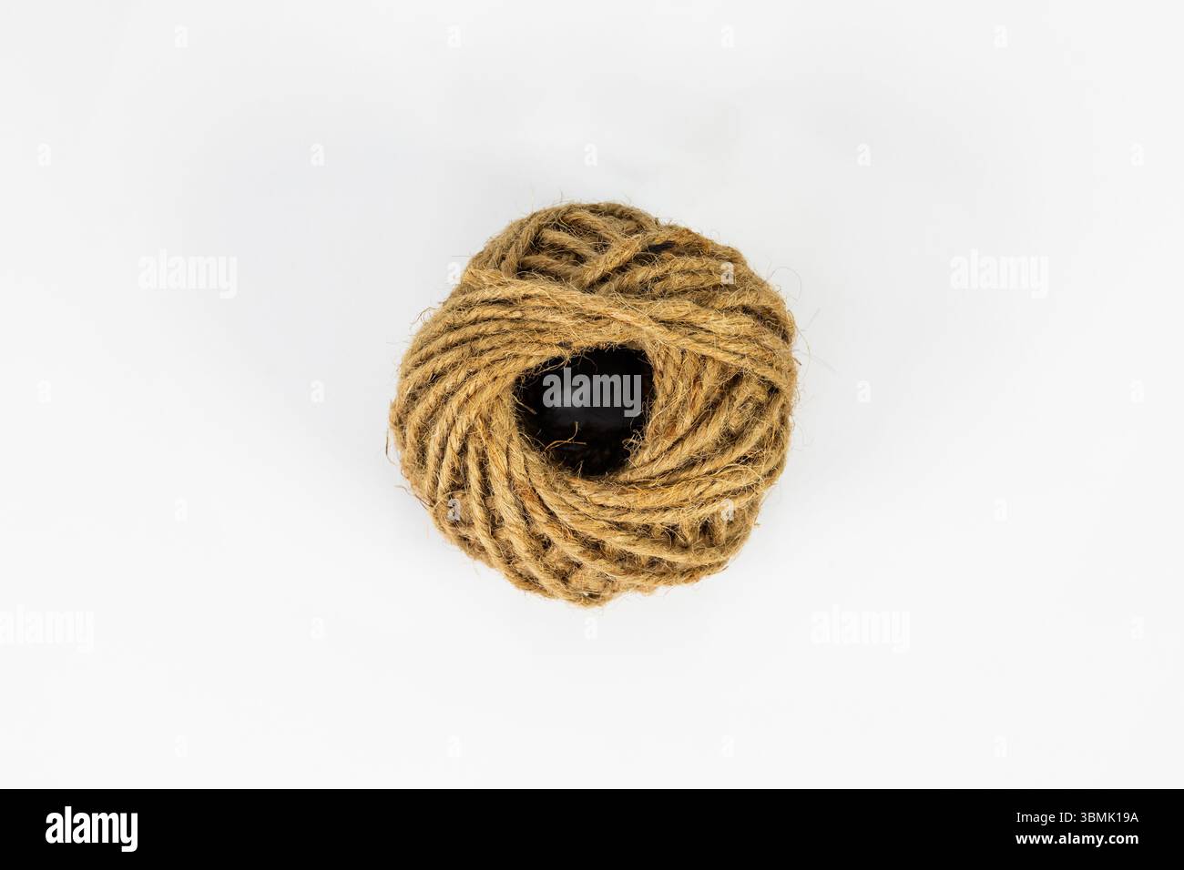 Natural Jute Twine Ball for Crafting and Packaging Stock Photo