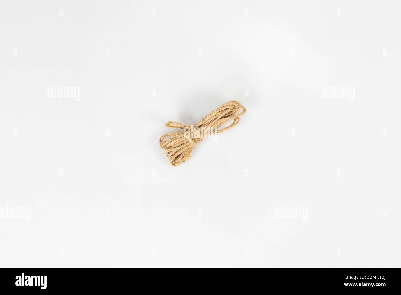 Twine Roll on White Isolated Background Stock Photo
