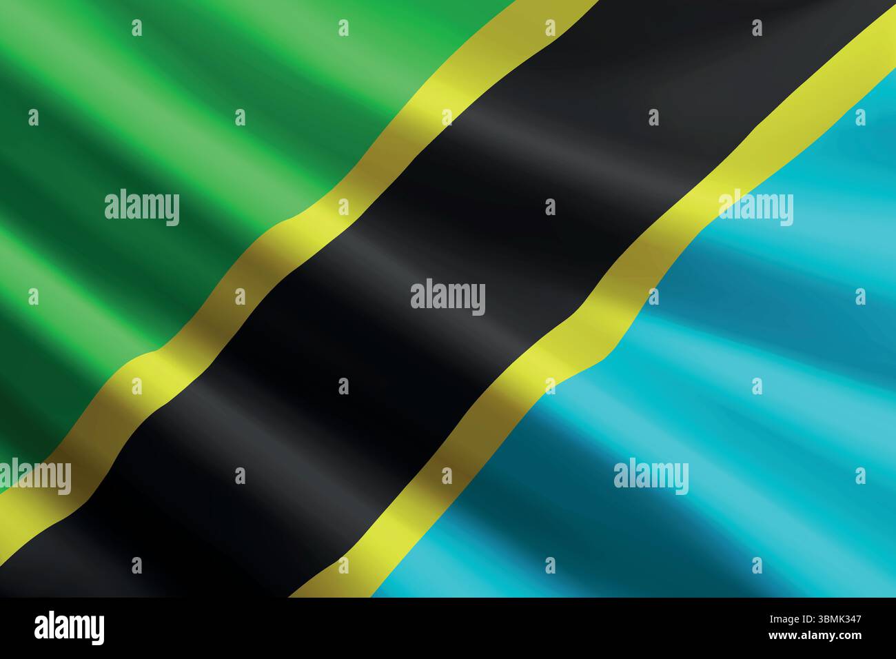 Vibrant tanzania national flag hi-res stock photography and images - Alamy