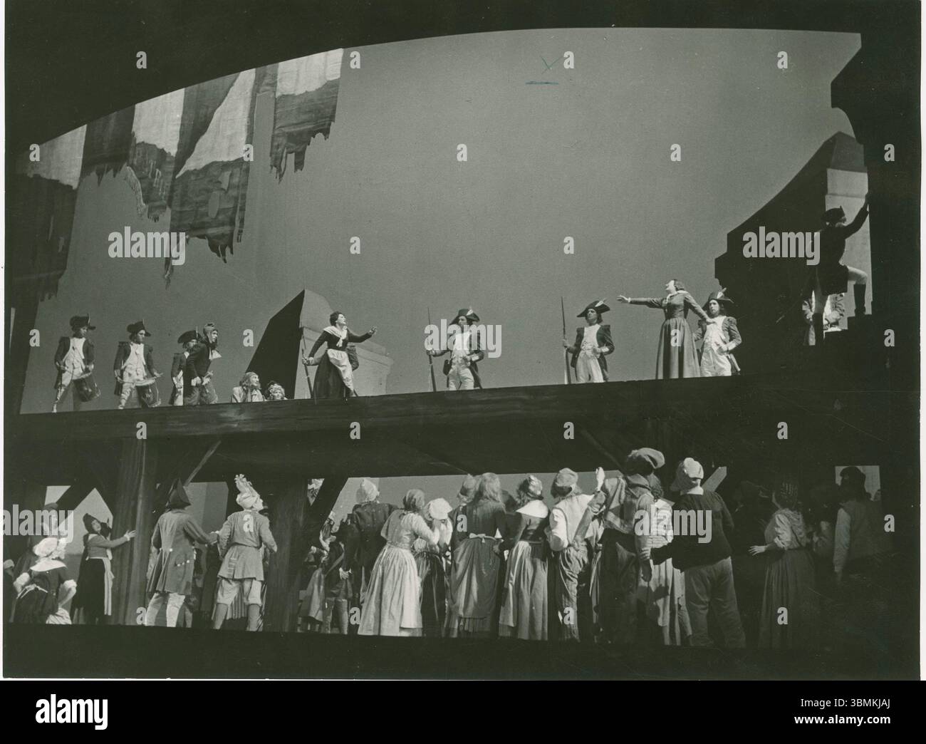 Milan. Teatro alla Scala, 1956-57 season. Final scene of Dialogues of ...