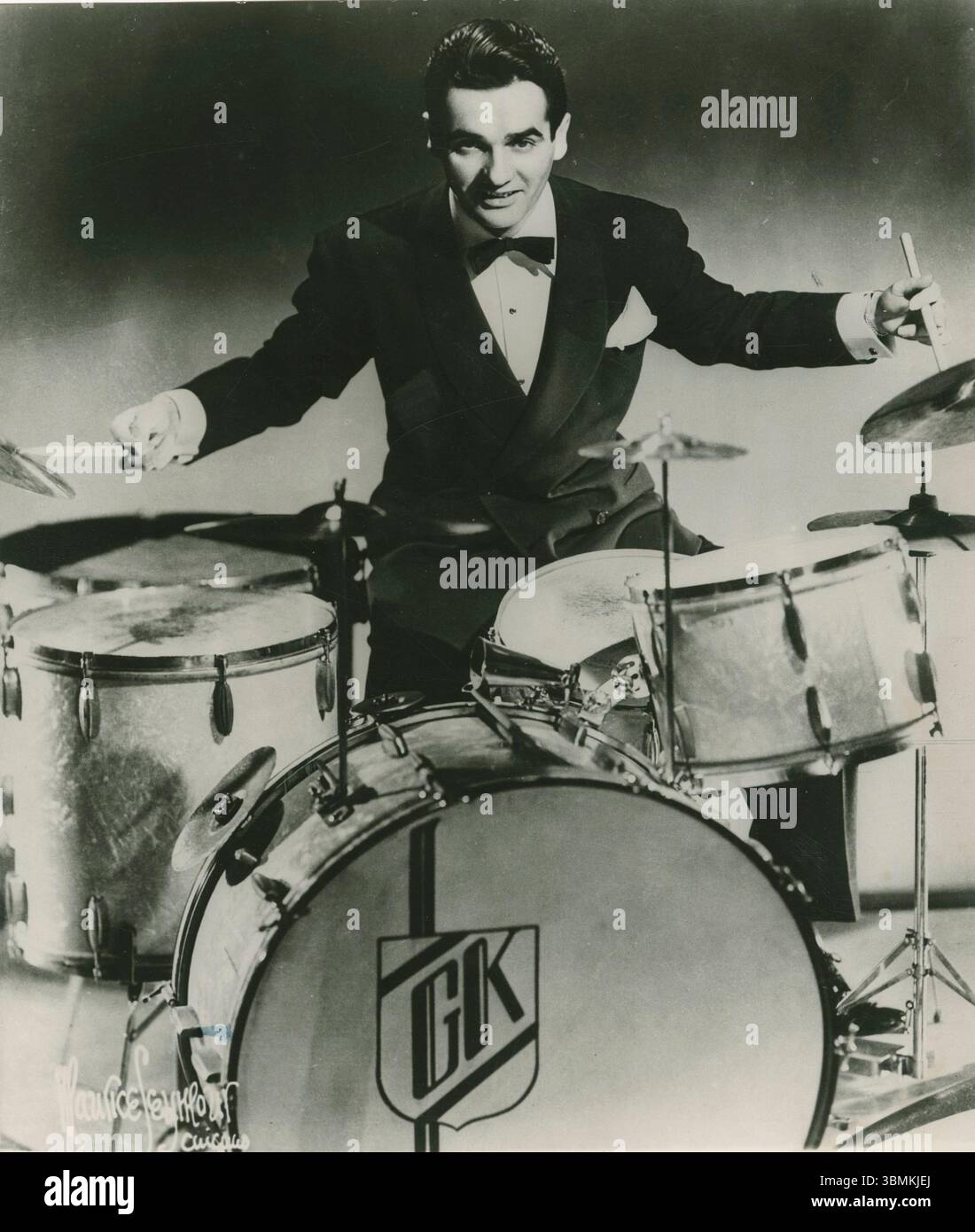 Portrait of the American drummer Gene Krupa. Stock Photo