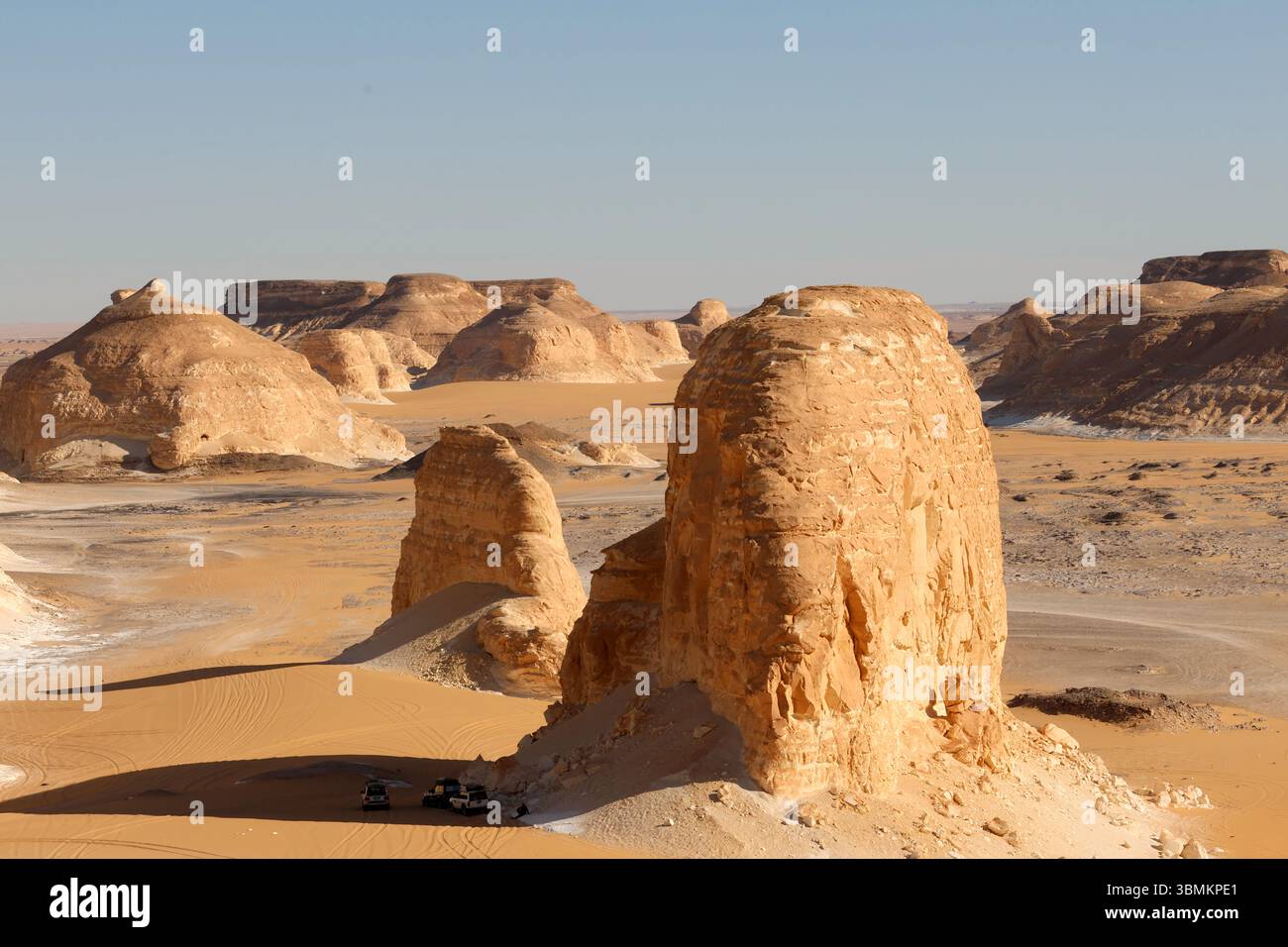 The strange rock formations of the Desert of Obstacles, Egypt Stock Photo