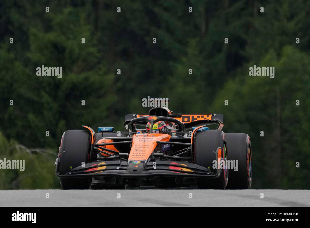 McLaren driver Oscar Piastri of Australia in action during the second ...