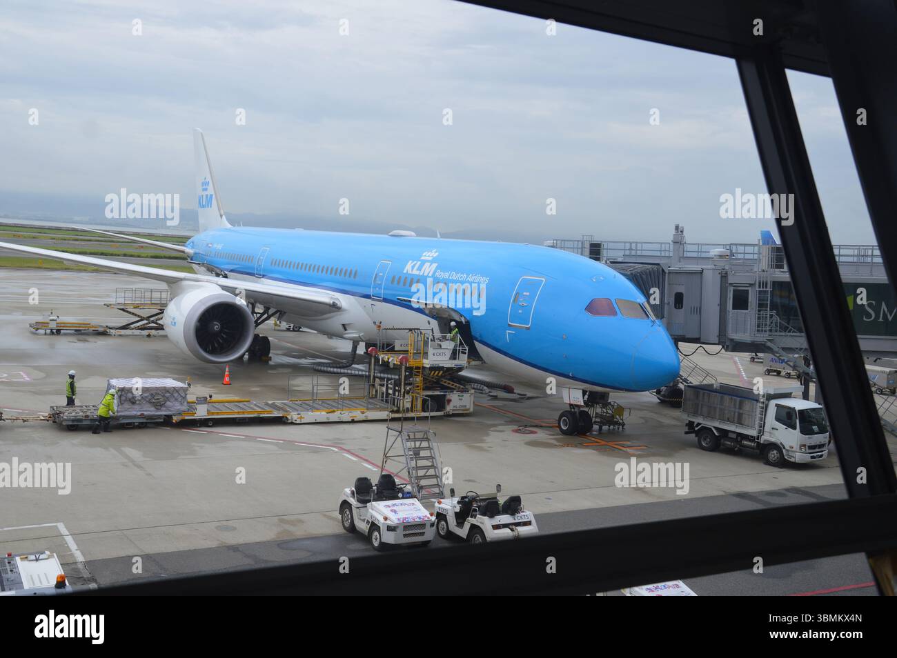 Osaka, Japan - June 24, 2025 - KLM Royal Dutch Airlines Boeing 787