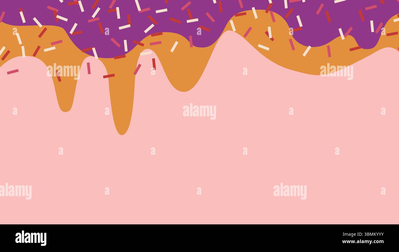 Colorful sprinkles icing background Stock Vector