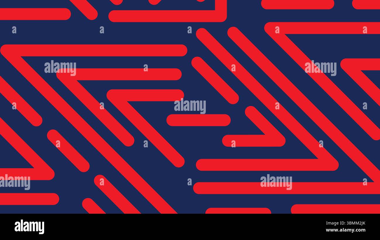 Red triangle maze background Stock Vector
