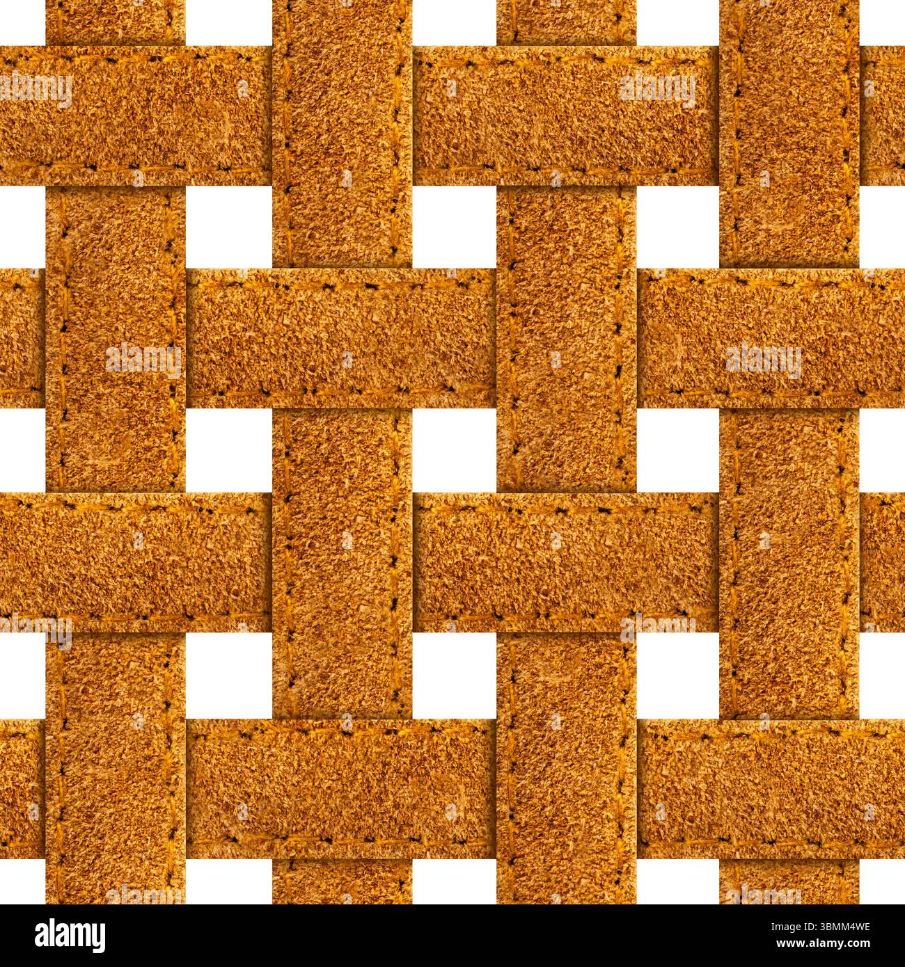 Isolated seamless 4k texture of light brown suede leather straps mesh ...