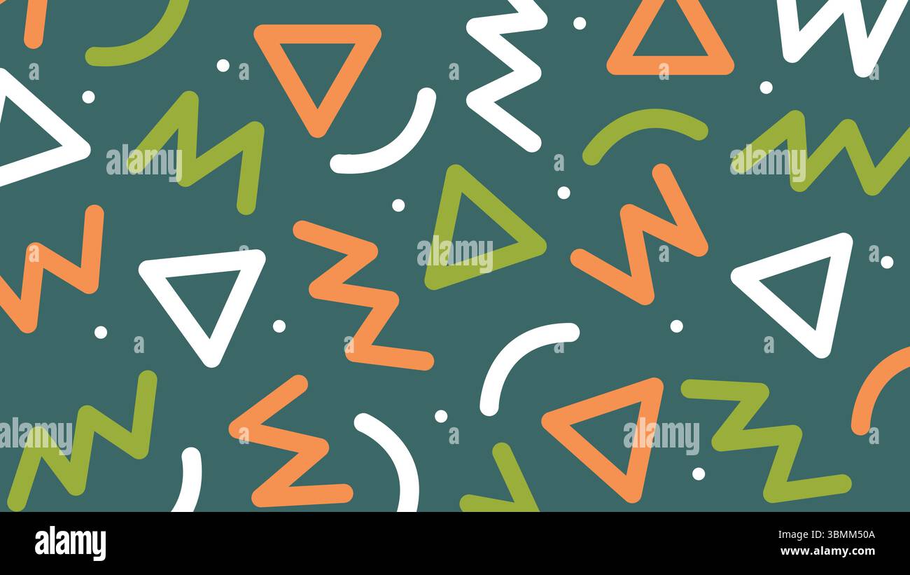 Geometric doodle abstract background Stock Vector