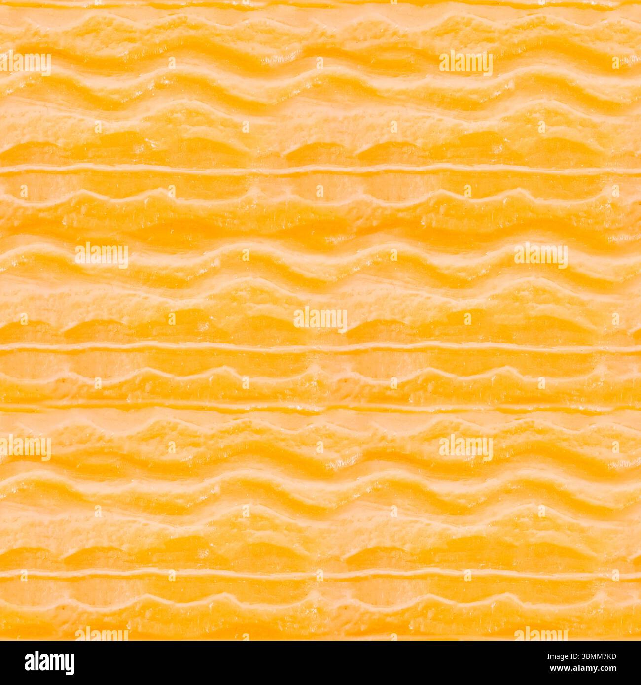 Seamless 4k photo texture material of beige colored plastic surface wavy pattern. Stock Photo