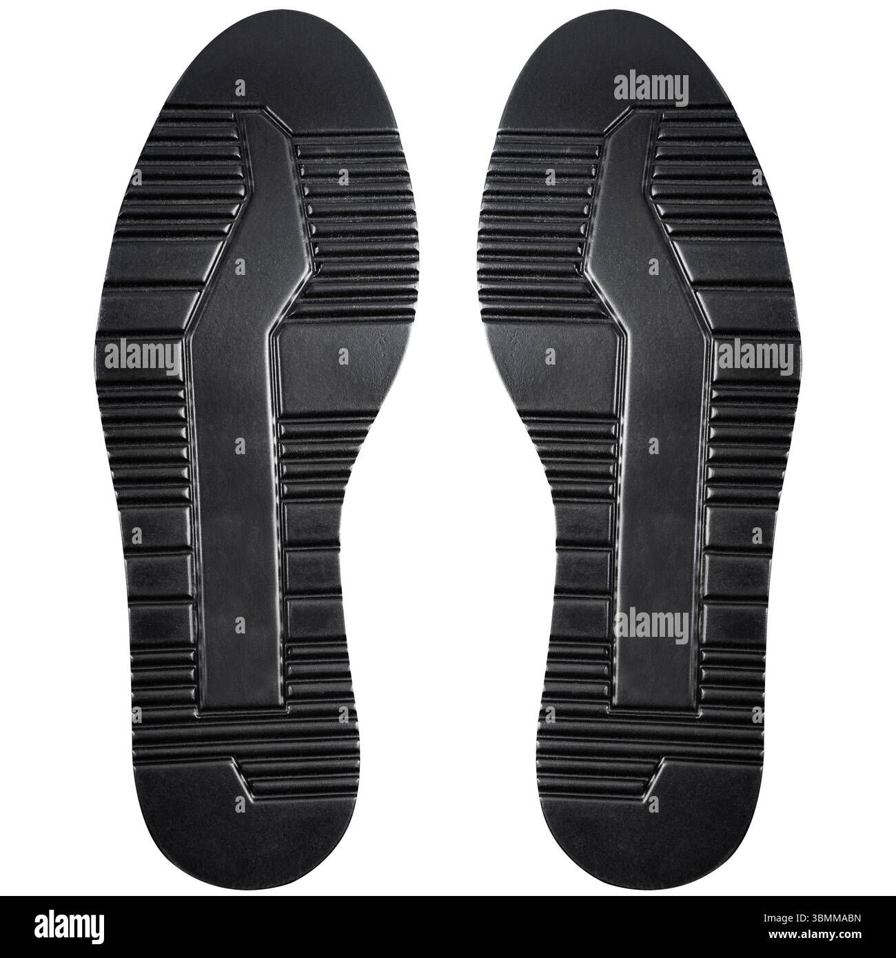 Isolated photo of black colored rubber shoe protector on white background. Stock Photo