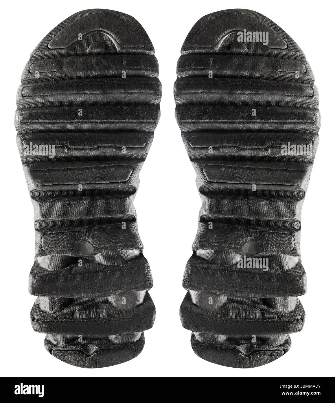 Isolated photo of black colored rubber shoe protector on white background. Stock Photo