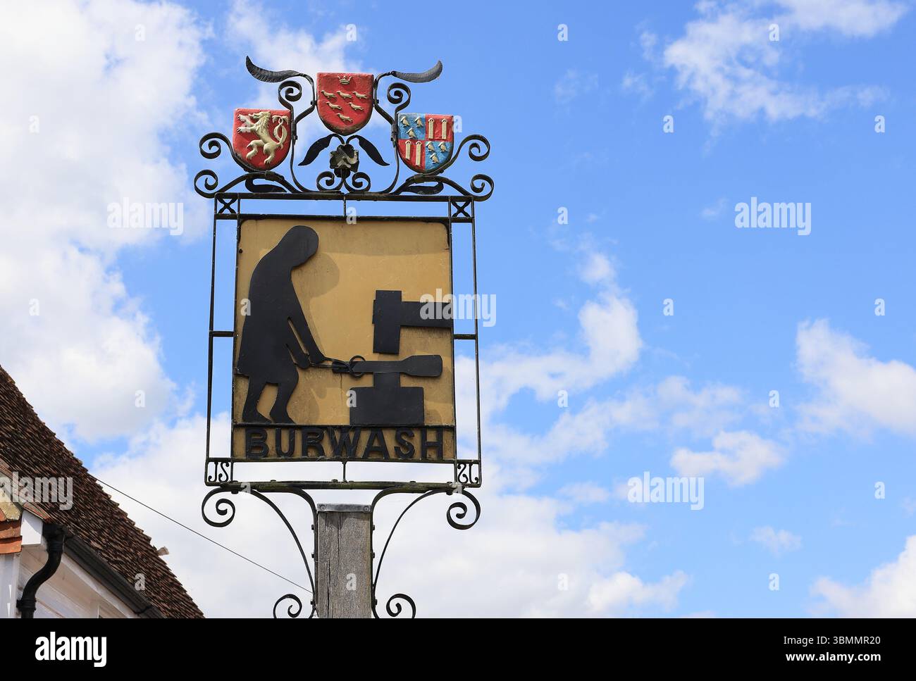 Rural village of Burwash, where Rudyard Kipling lived, in the Rother District of East Sussex on the High Weald. Stock Photo