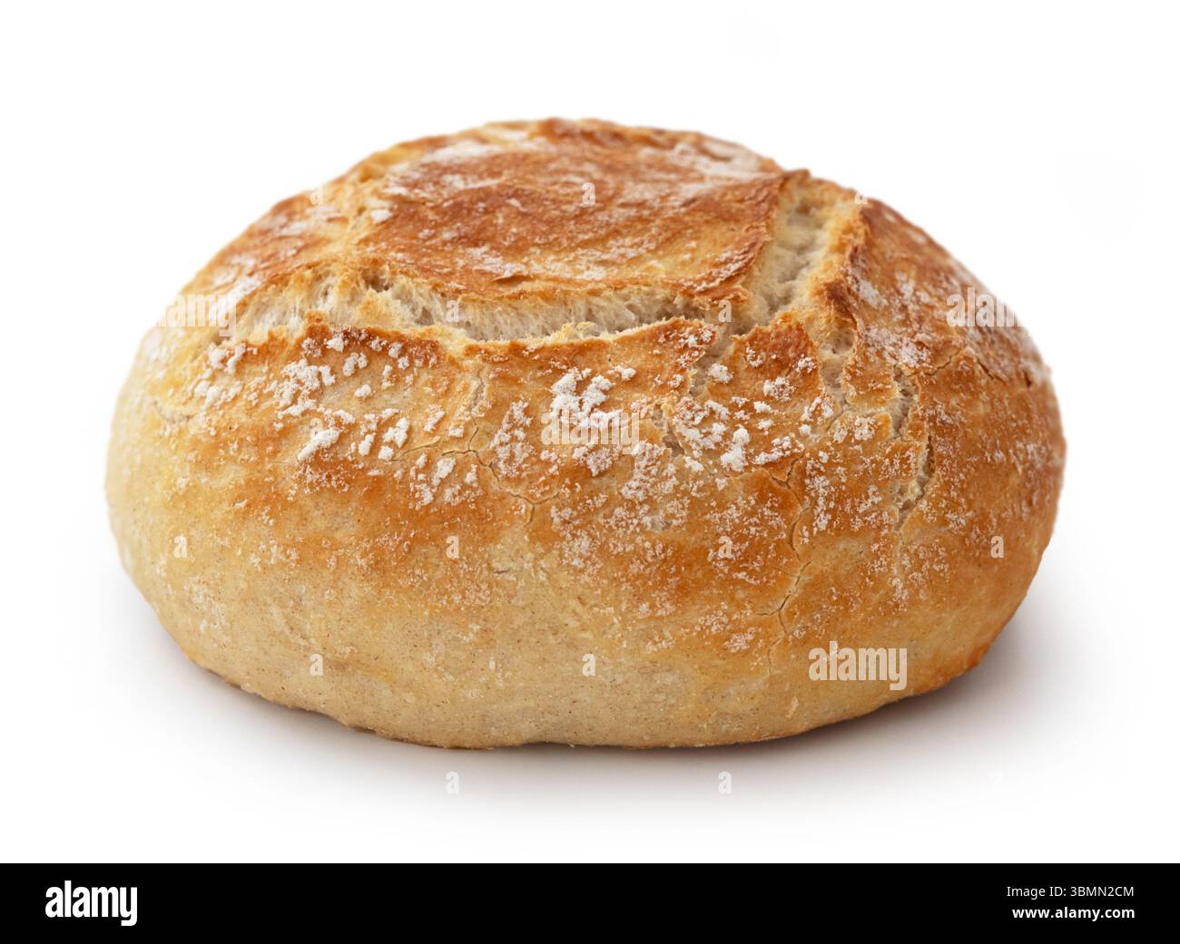 freshly baked artisan bread isolated on white background Stock Photo ...