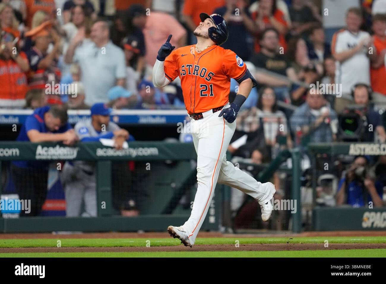 Houston Astros' Yainer Diaz runs the bases after hitting a home run ...