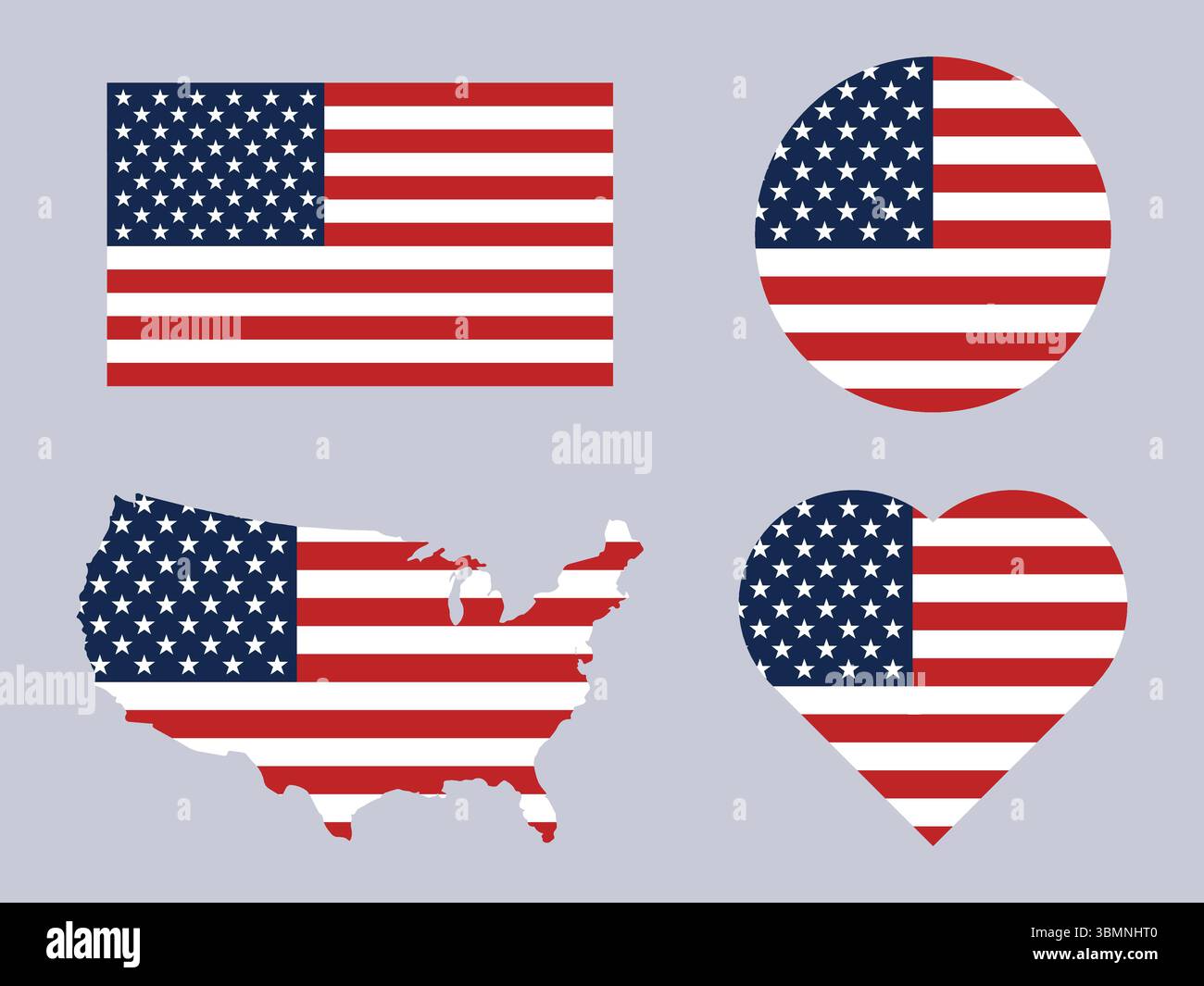 USA national flag vector illustration Stock Vector