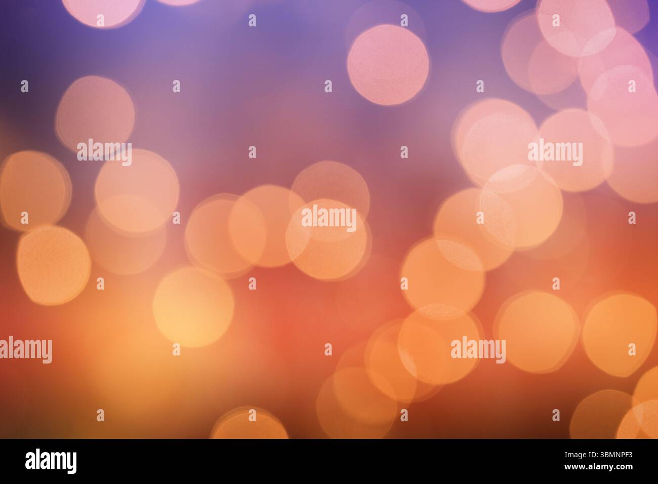 Featuring bokeh illustration with blurred orbs in orange-purple gradient on transparent background Stock Photo
