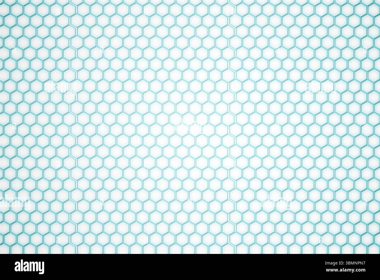 White background with hexagons Stock Photo