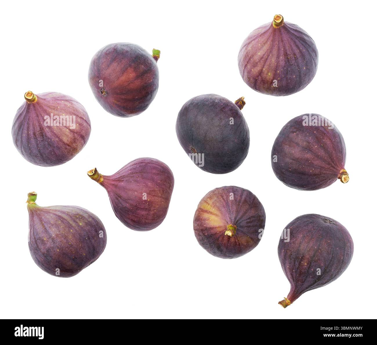 Fresh figs isolated on white background with clipping path. Stock Photo