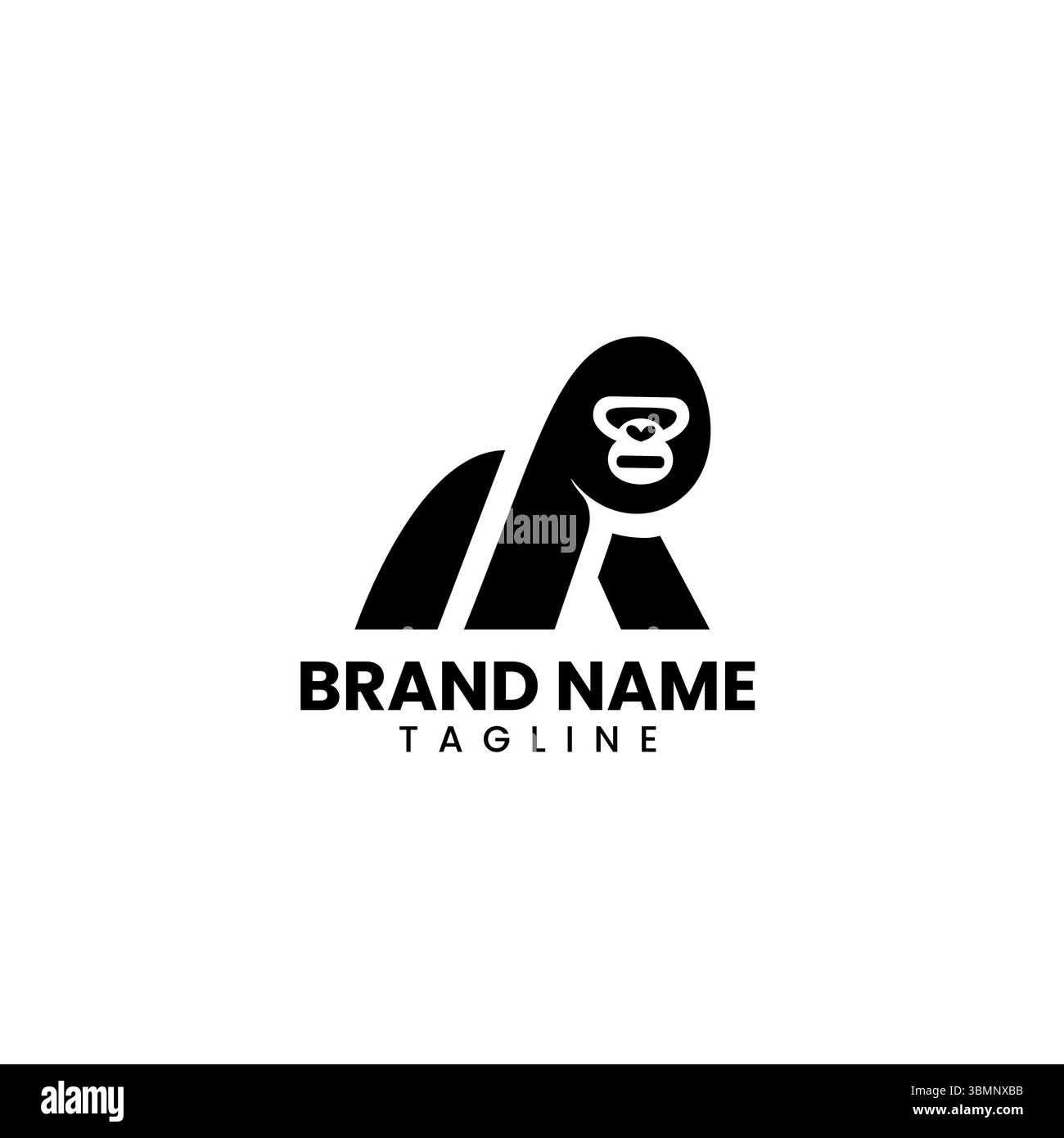 gorilla logo design vector Stock Vector