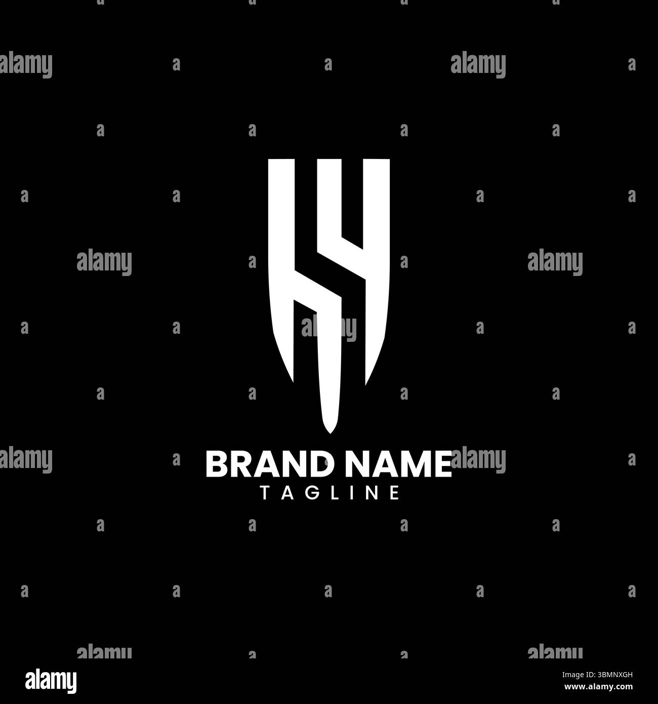 initial HY logo design vector Stock Vector